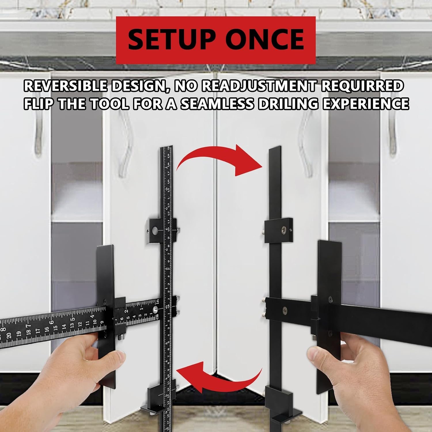 Cabinet Hardware Jig — CNC Aluminum Door Mount