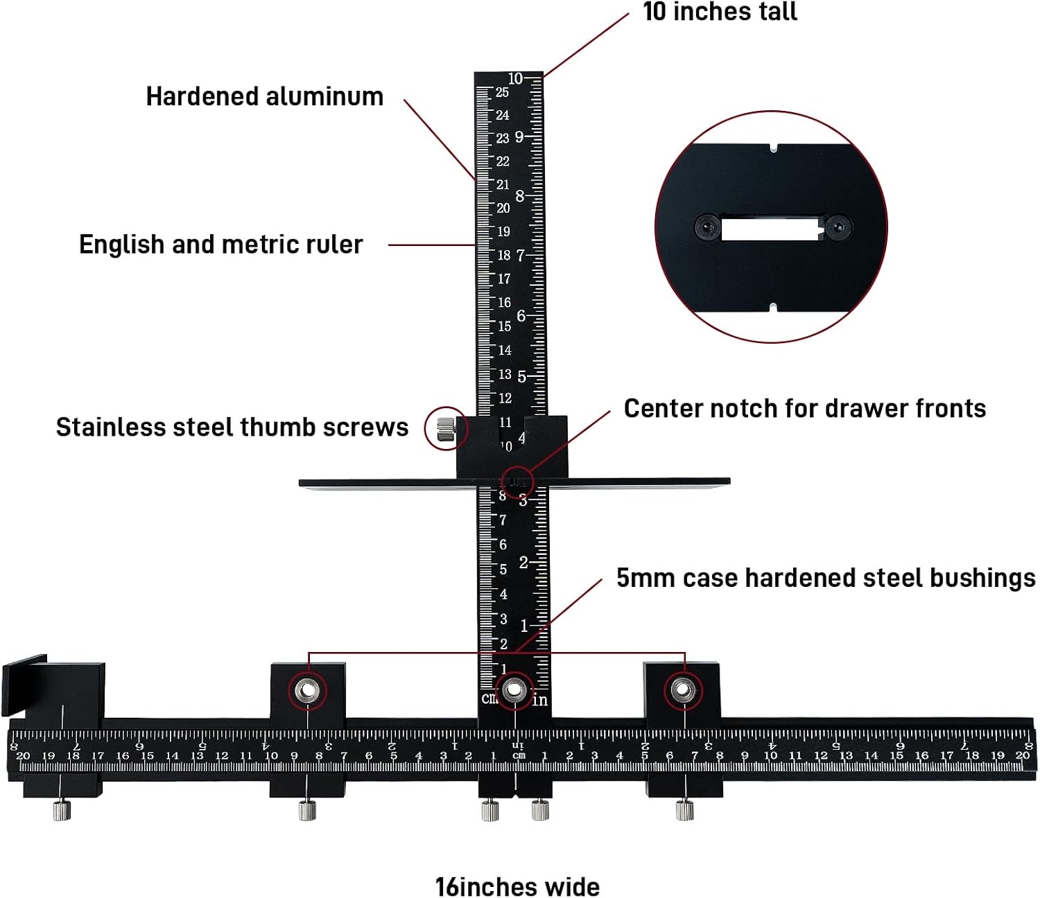 Cabinet Hardware Jig — CNC Aluminum Door Mount