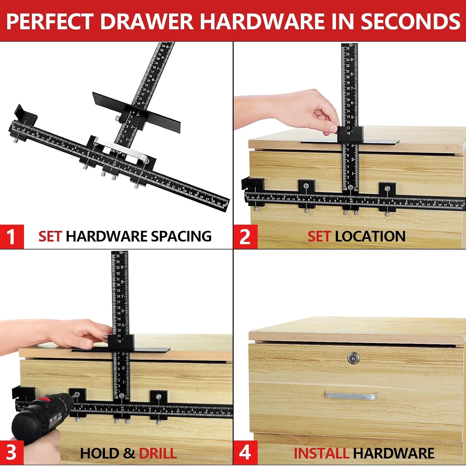 Cabinet Hardware Jig — CNC Aluminum Door Mount