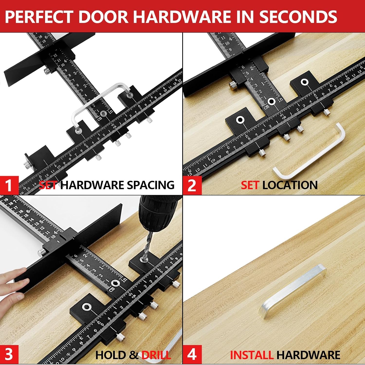 Cabinet Hardware Jig — CNC Aluminum Door Mount