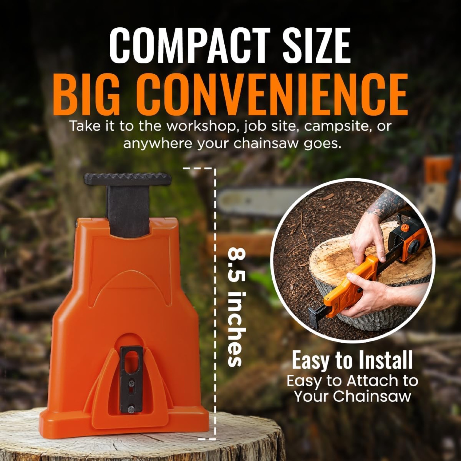 Chainsaw Sharpener File Kit — 8-Piece Manual Saw Chain Sharpening Set