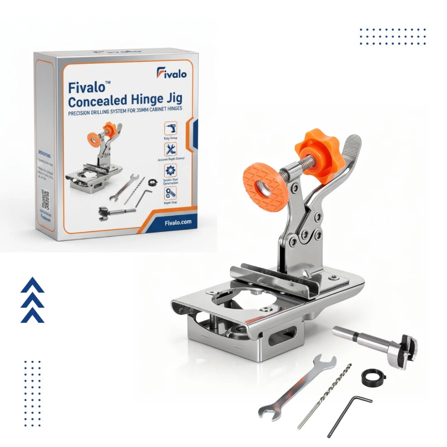Concealed Hinge Jig — 35mm Hole Drill Guide