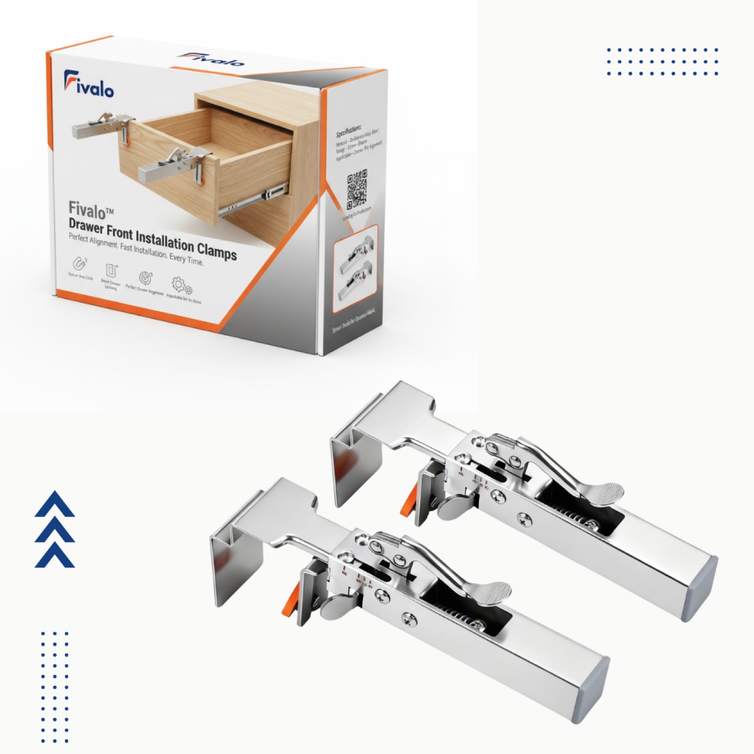 Drawer Front Installation Clamps Set