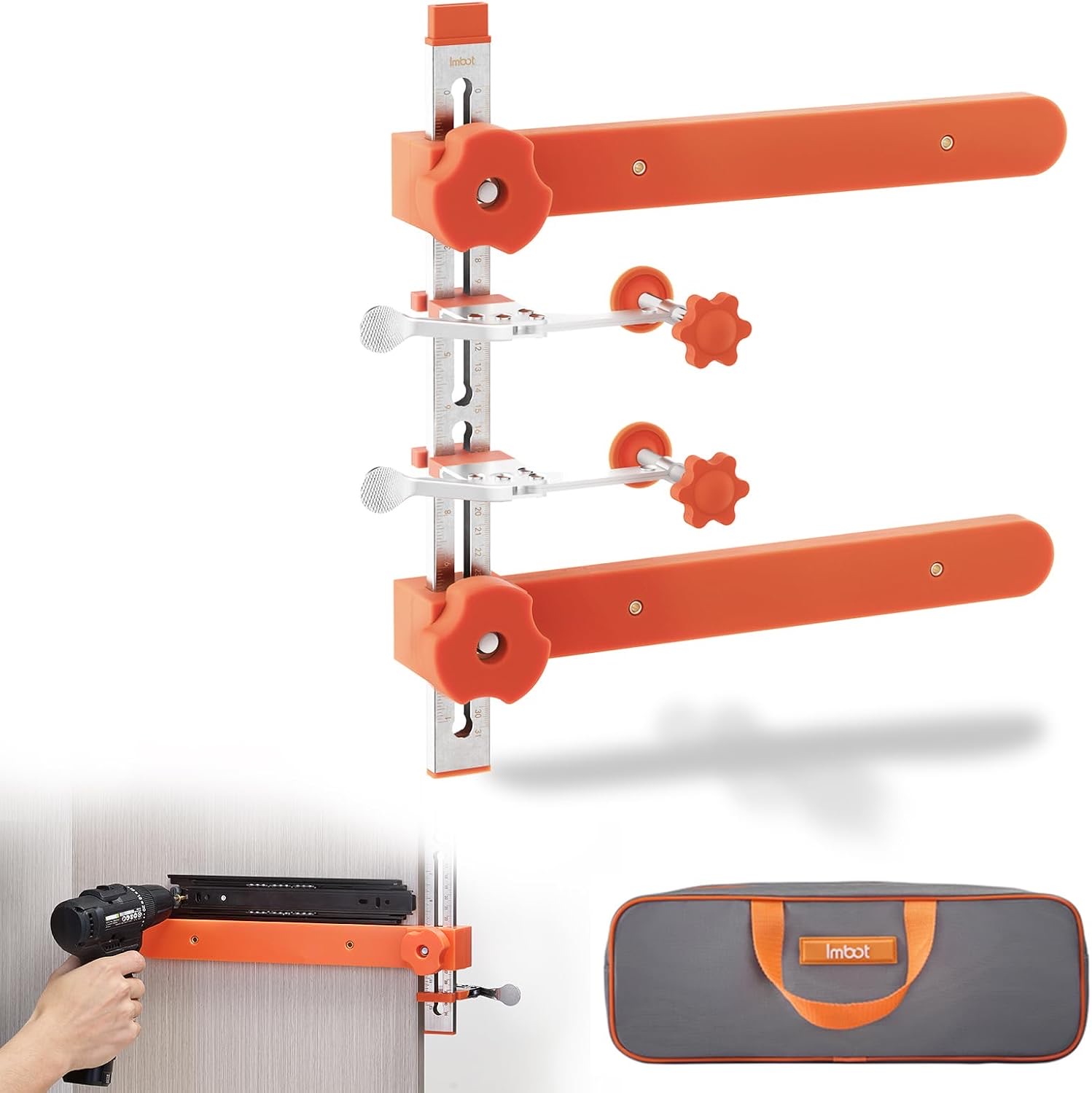 Drawer Slide Jig with Dual Scale