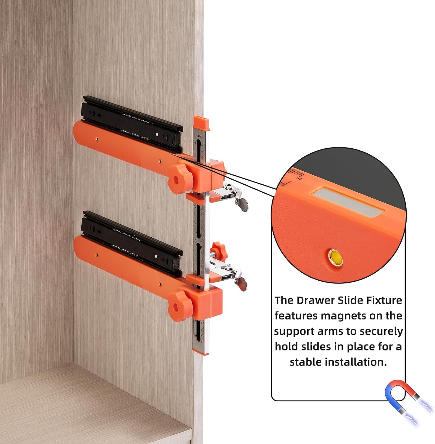 Drawer Slide Jig with Dual Scale