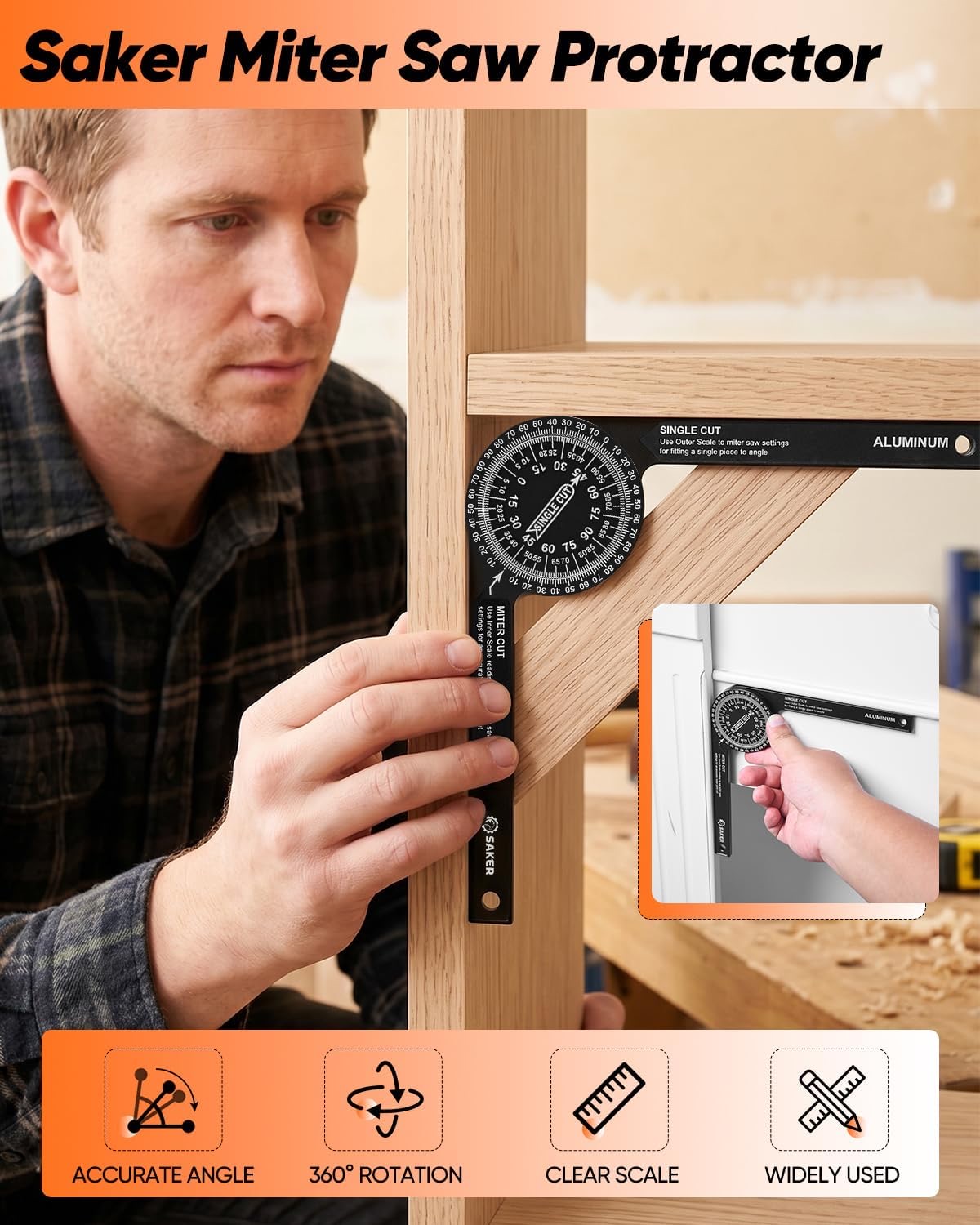 Aluminum Miter Saw Protractor