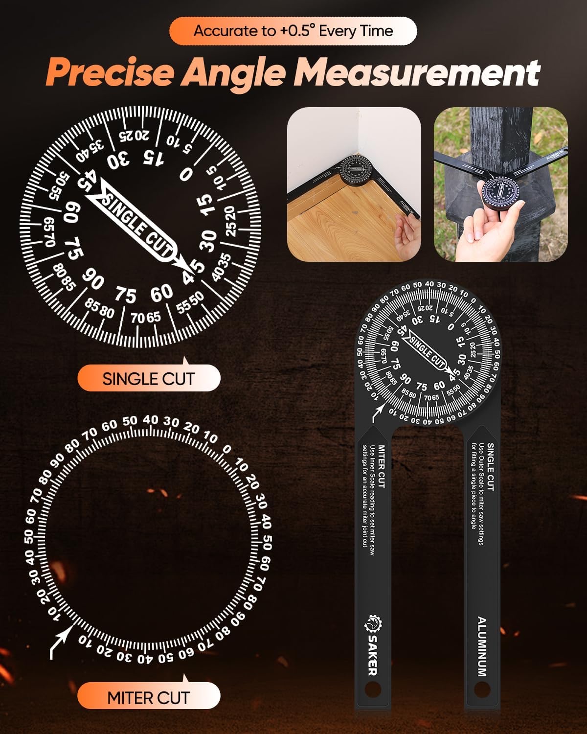 Aluminum Miter Saw Protractor
