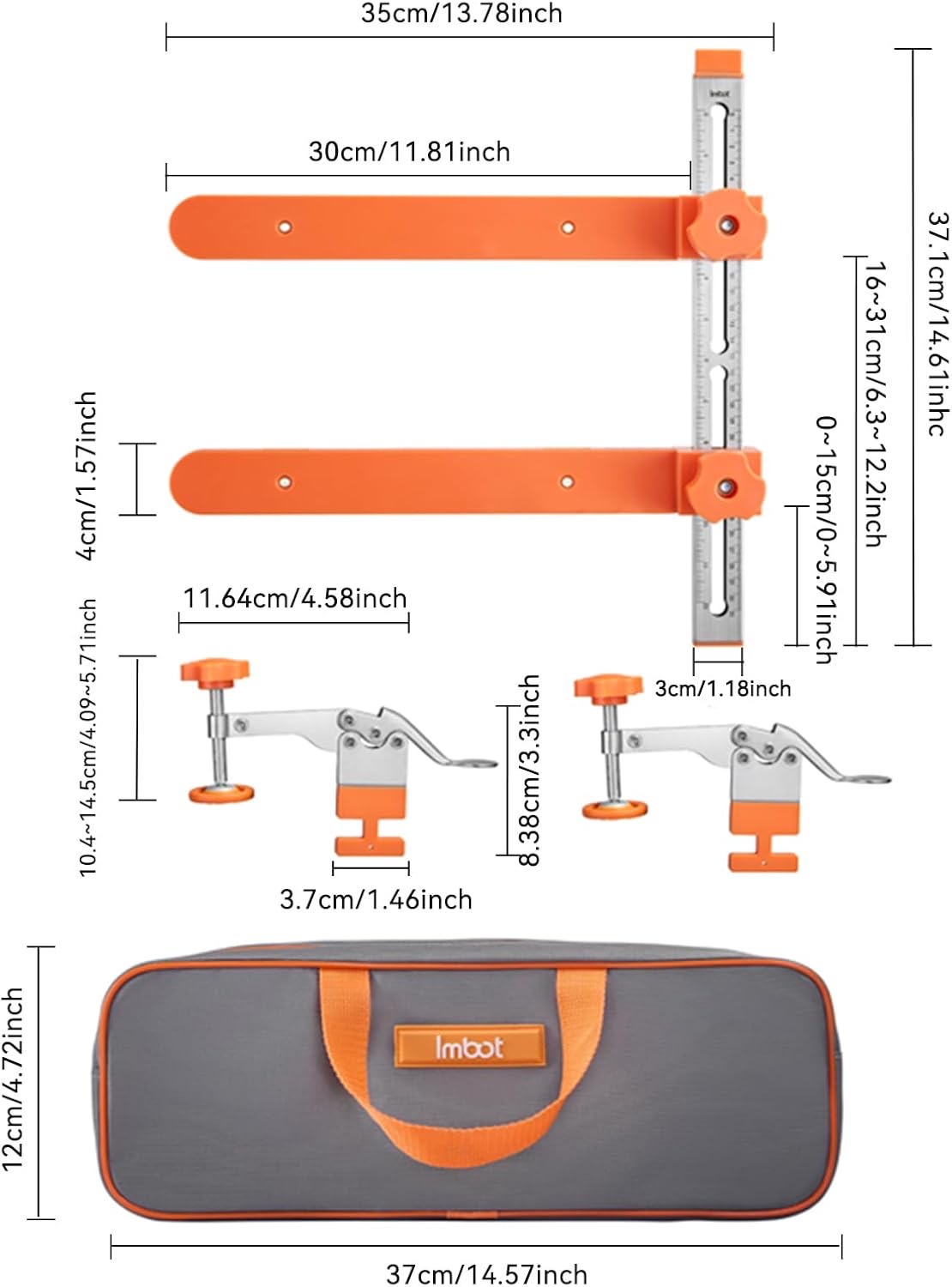 Drawer Slide Jig with Dual Scale