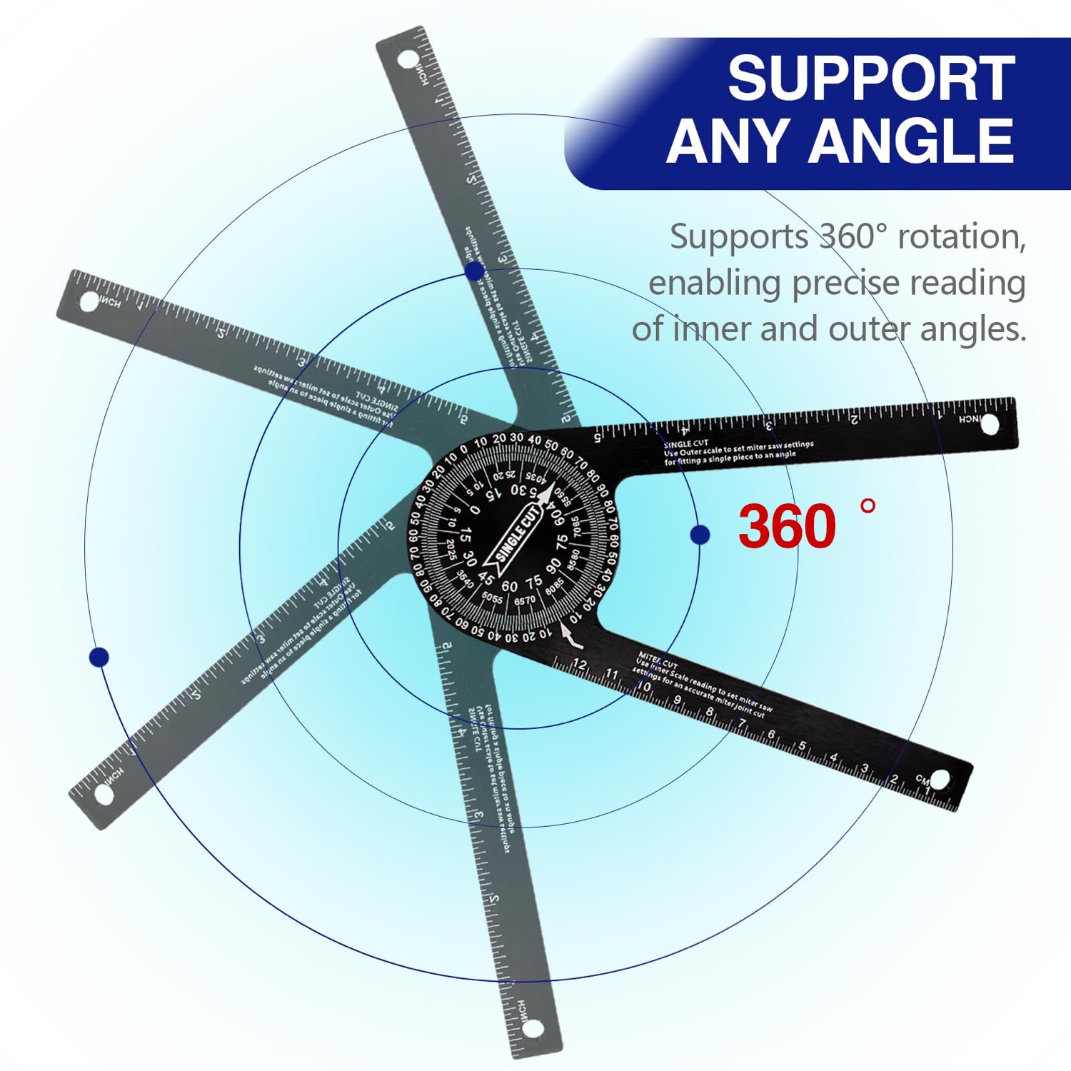 Aluminum Miter Saw Protractor